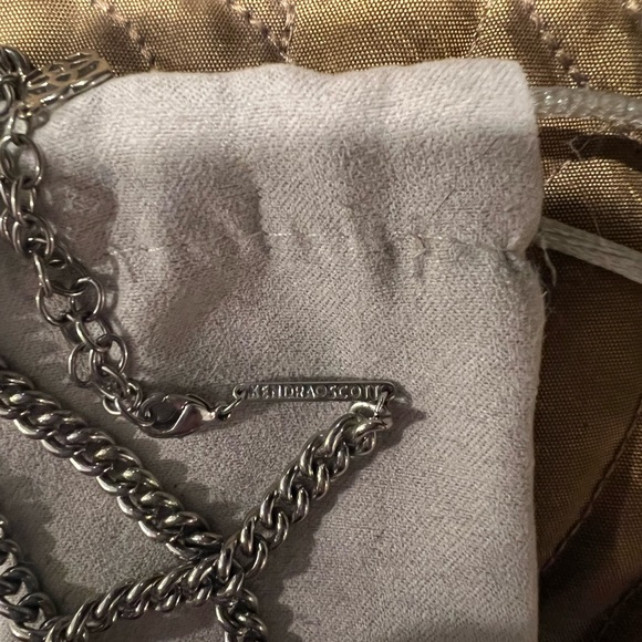 Kendra Scott Vincent Chain Necklace Silver Vintage 20” with 3” ext EUC LIKE NEW - Picture 2 of 3